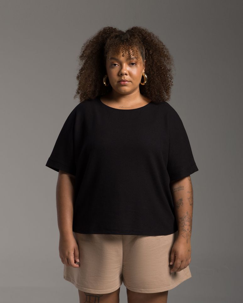 Blusa Tech Cropped Waffle Anti Odor Plus Feminina