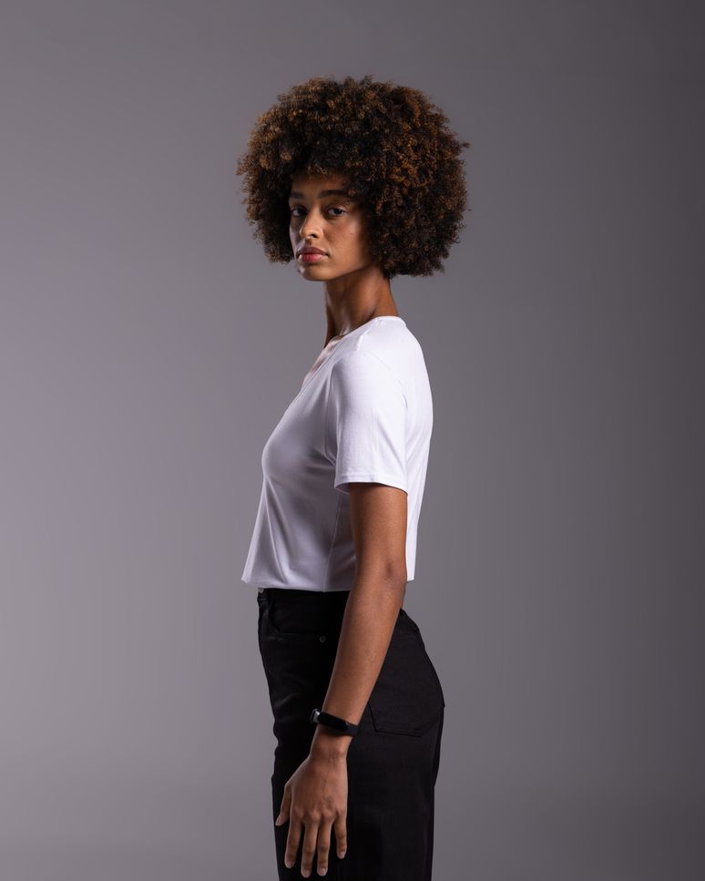 Tech T-Shirt Modal Gola U Feminina