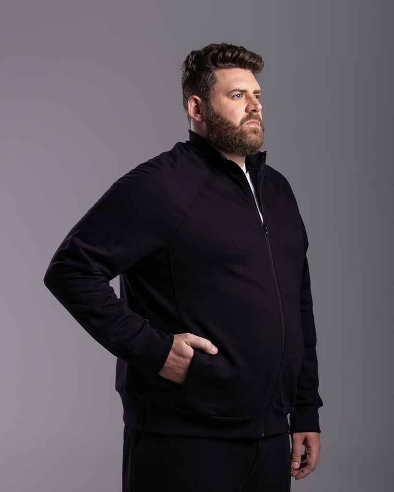 Jaqueta Masculina Plus Size Moletom Tecnológico No Liquid - BASICAMENTE