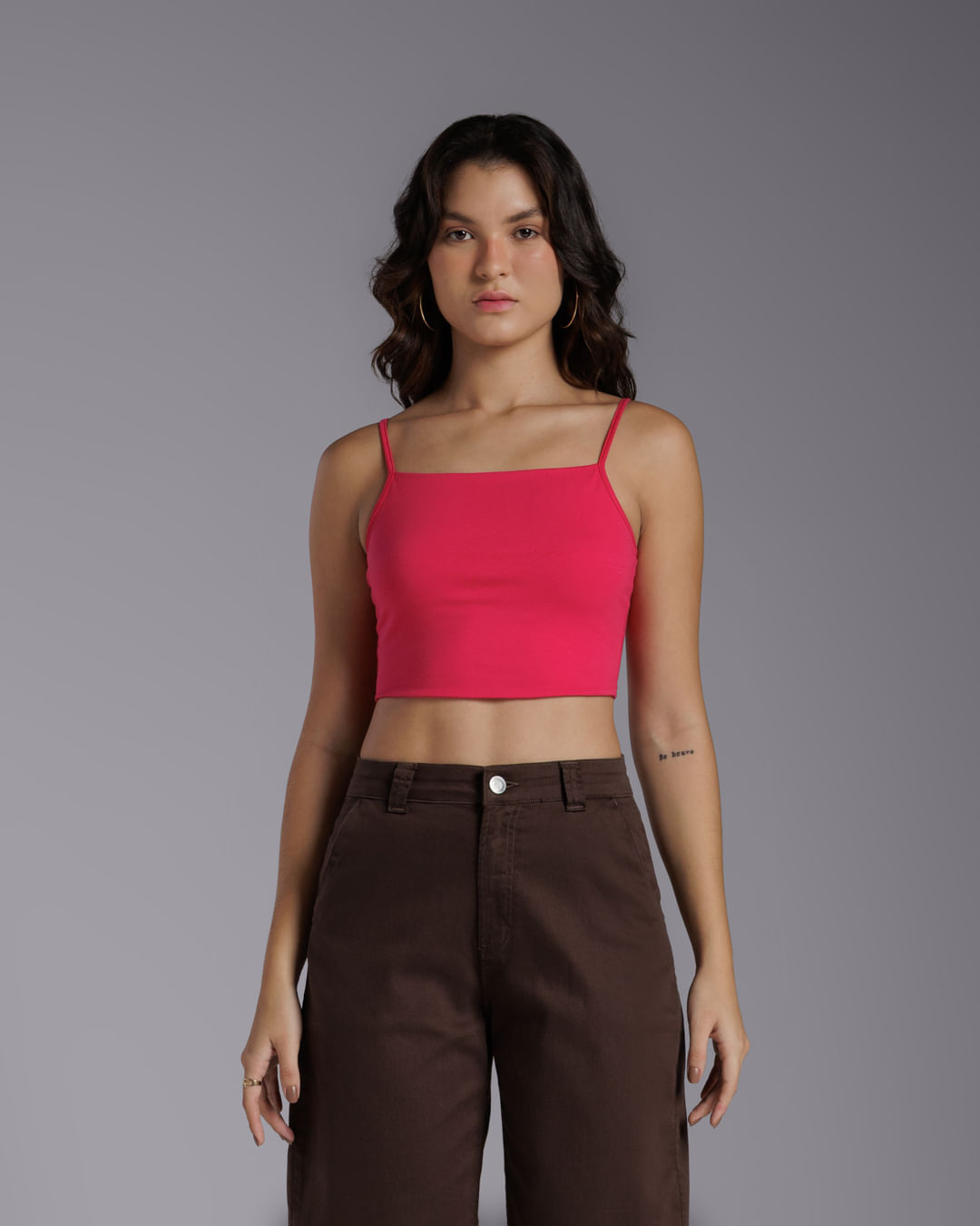 Top Cropped Tech Comfort Anti Odor Decote Reto Feminino