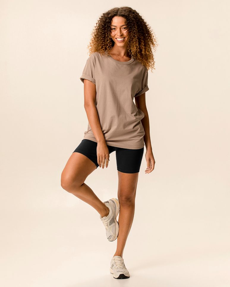 Shorts Básico Feminino Justo Em Algodão