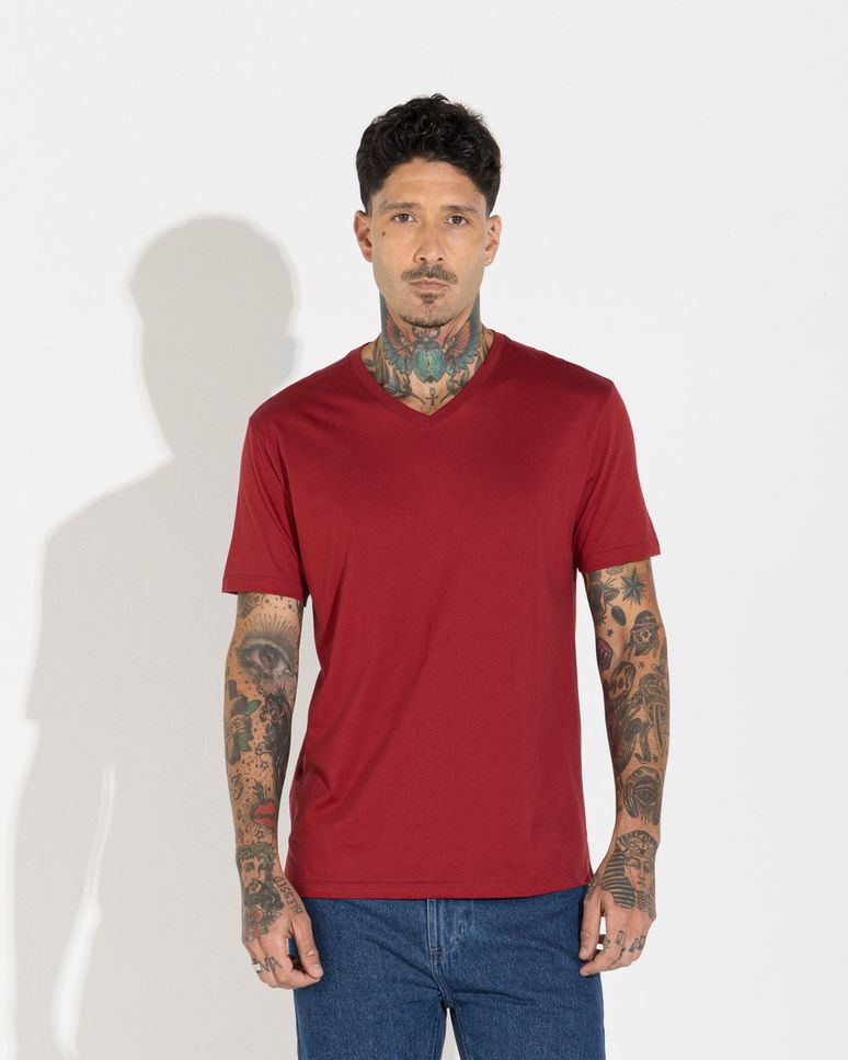 Camiseta Pima Gola V Masculina