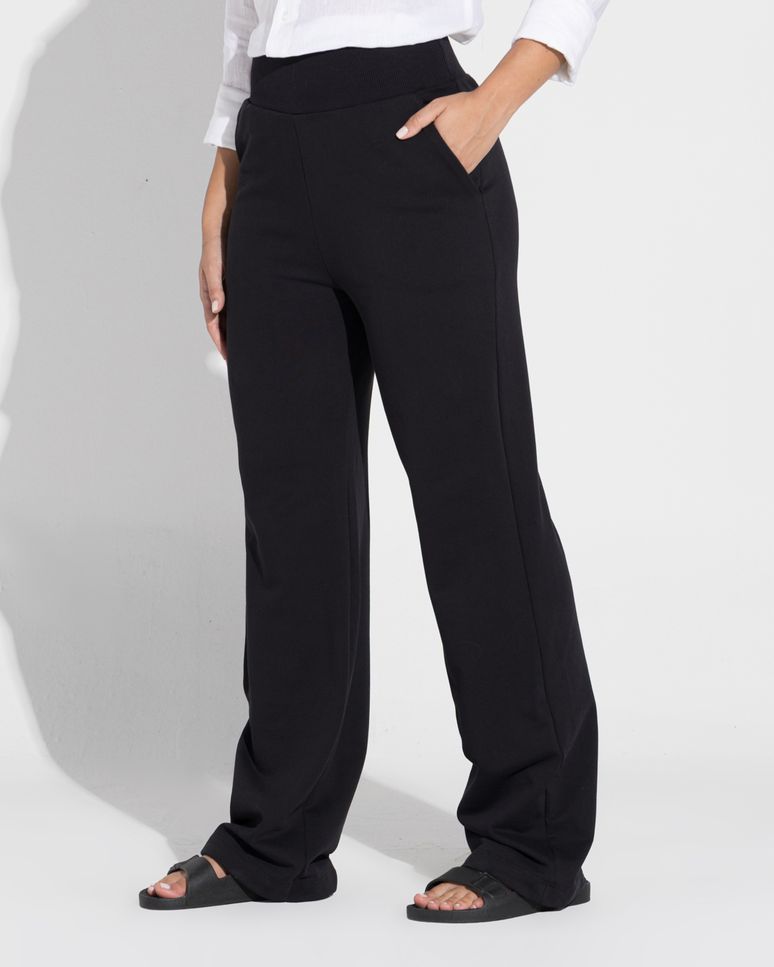 Calça Reta Moletom Leve Feminina