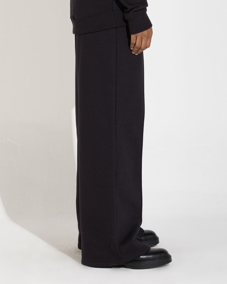Calça Wide Leg Feminina Moletom Flanelado