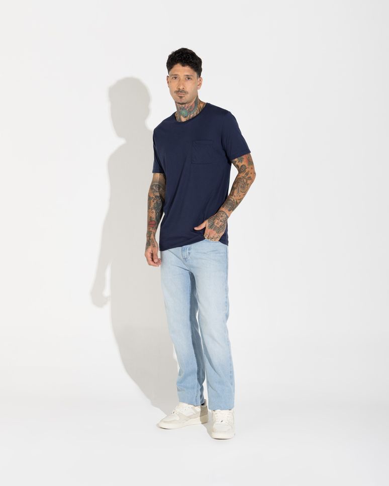 Camiseta Pima Bolso Masculina