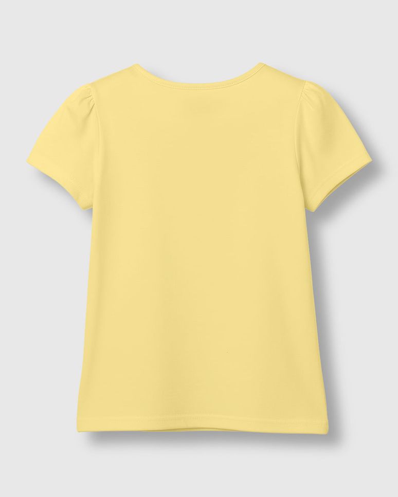 Blusa Menina Plaqueta Metálica Peitoral Malha Algodão - Carinhoso