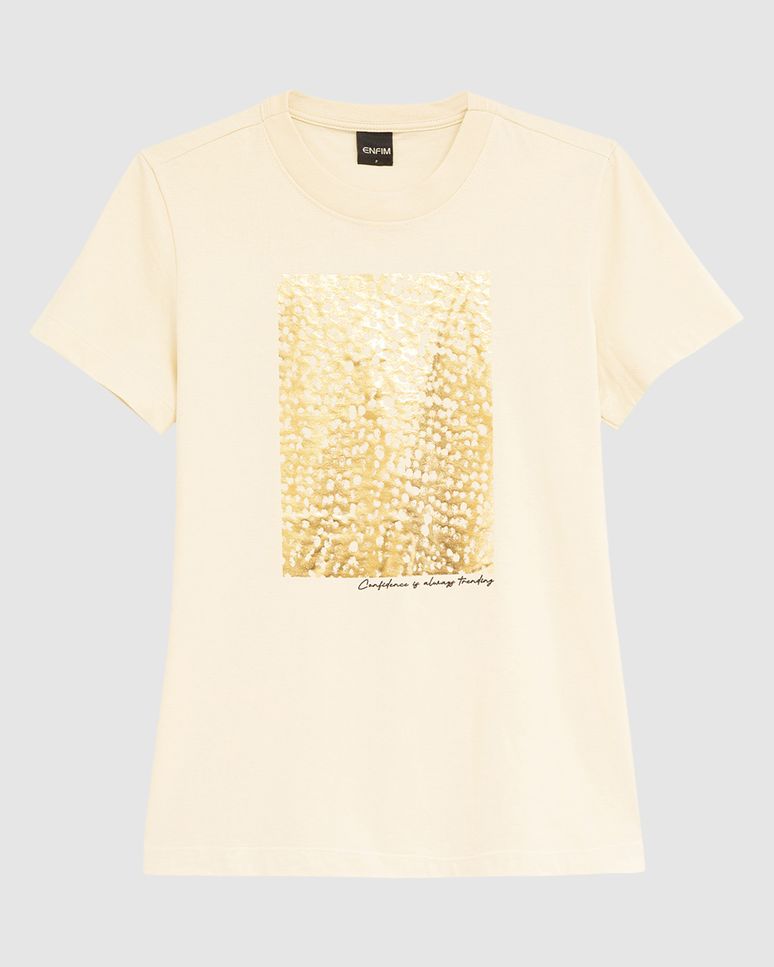 Camiseta Feminina Slim Confidence Is Always Trending Em Algodão - ENFIM