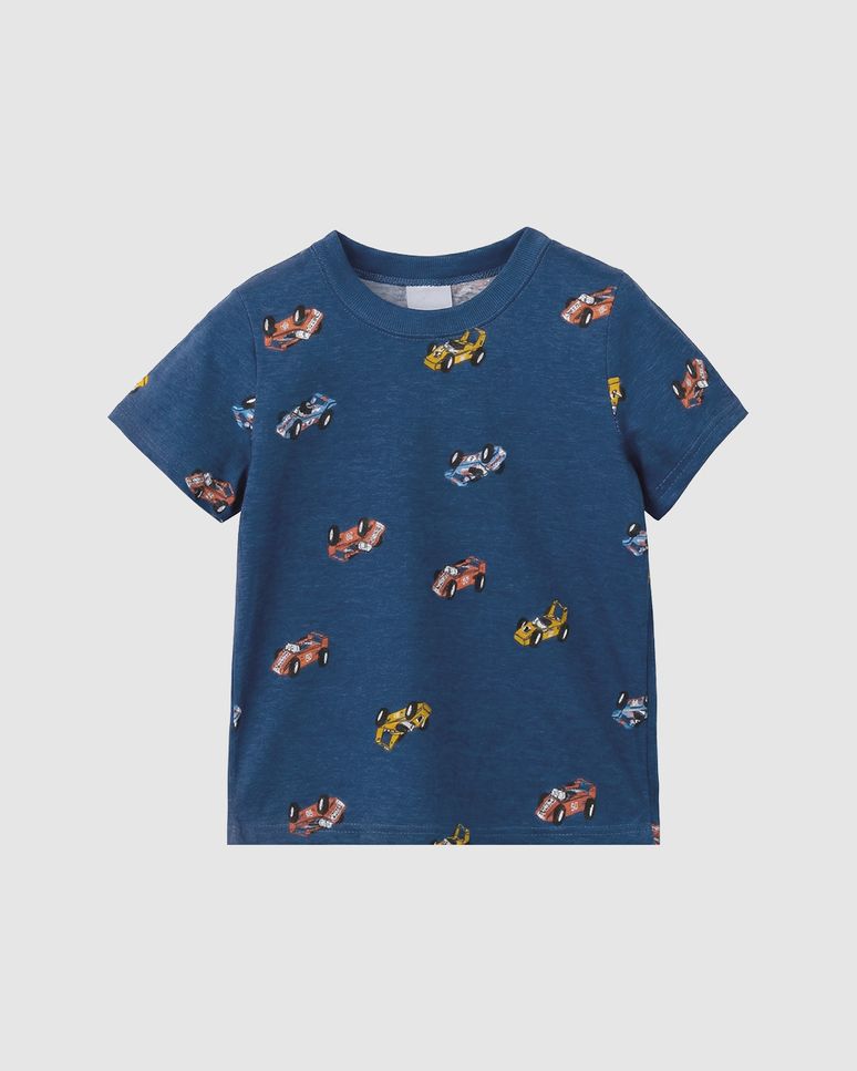 Camiseta Infantil Menino Estampa Carros Em Algodão Malwee Kids