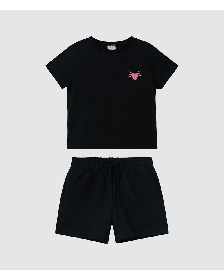 Conjunto Infantil Menina Blusa Box Em Algodão Malwee Kids