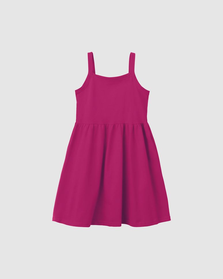 Vestido Infantil Rodado Decote Reto Em Algodão Malwee Kids