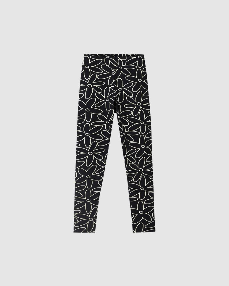 Calça Legging Infantil Estampada Em Algodão Malwee Kids