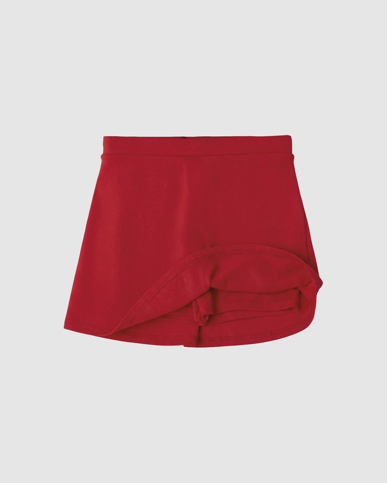 Saia Shorts Infantil Menina Cós Elástico Em Algodão Malwee Kids