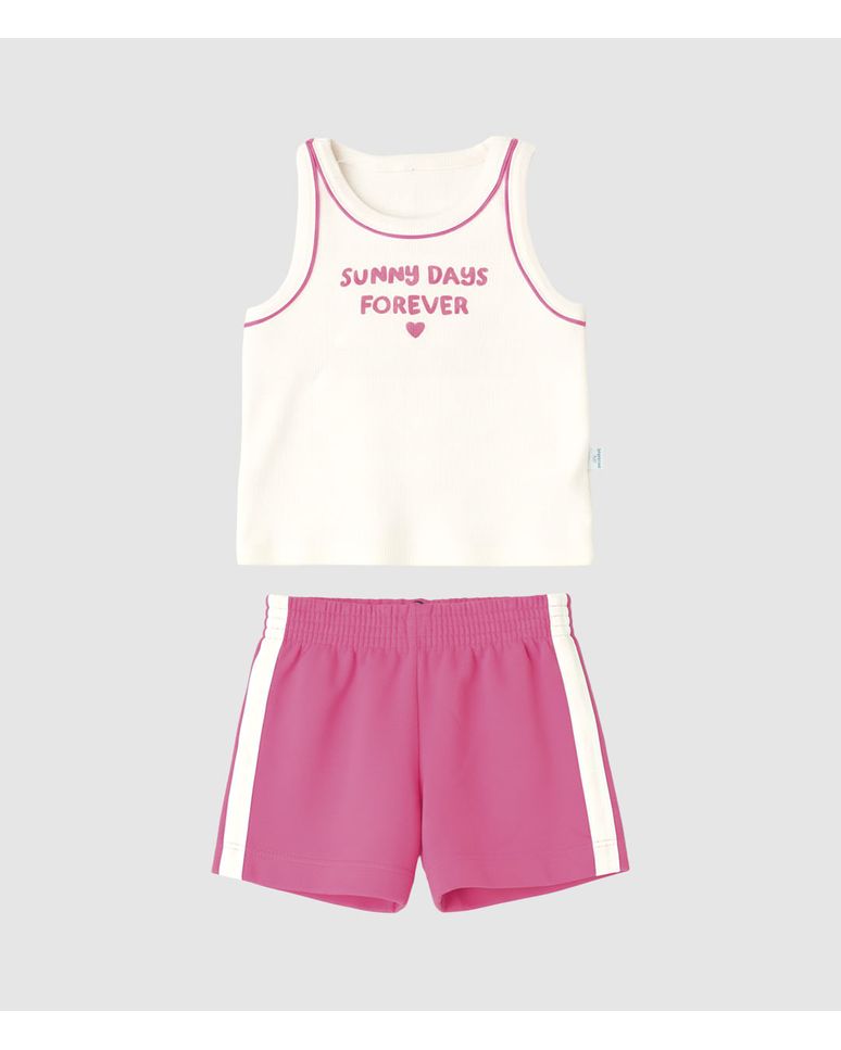 Conjunto Infantil Menina Regata Sunny Days Forever Em Ribana Malwee Kids