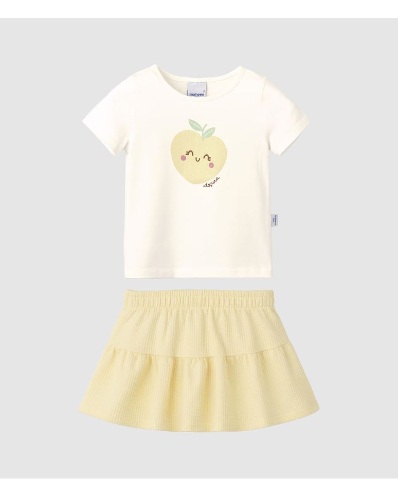 Conjunto Infantil Menina Blusa Estampa Frutinha Doçura Malwee Kids