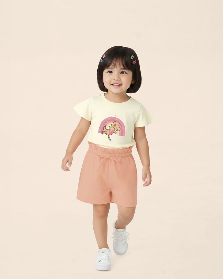 Conjunto Infantil Menina Blusa Estampa Glitter Holográfico Malwee Kids
