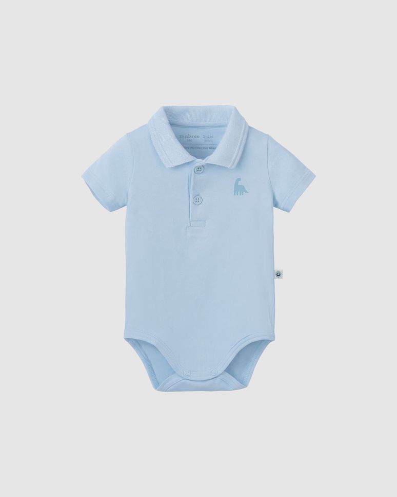 Body Polo Bebê Menino Manga Curta Estampa Puff Em Algodão Malwee Kids