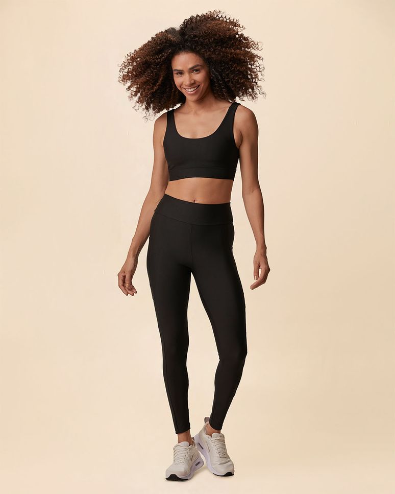 Top Esportivo Decote U Alça Média Em Malha Dry E Proteção UV50+ Malwee Active