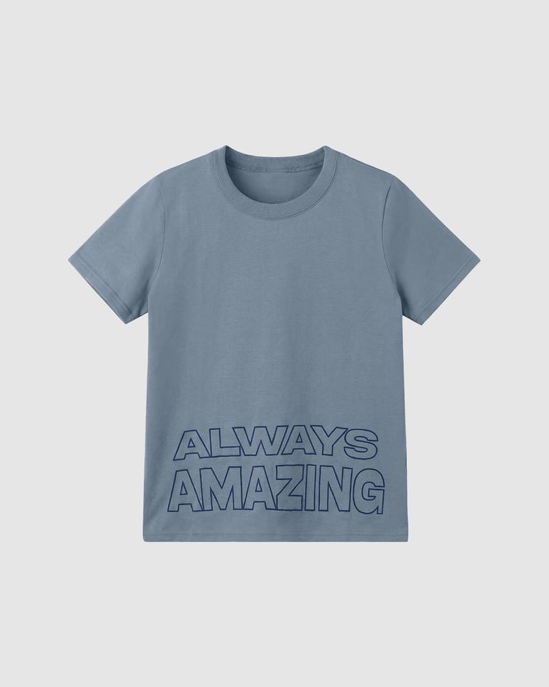 Camiseta Infantil Menino Estampa Puff Always Amazing Em Algodão Malwee Kids