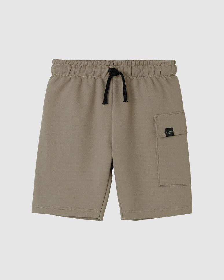 Bermuda Infantil Menino Bolso Lateral Com Lapela Em Moletinho Malwee Kids