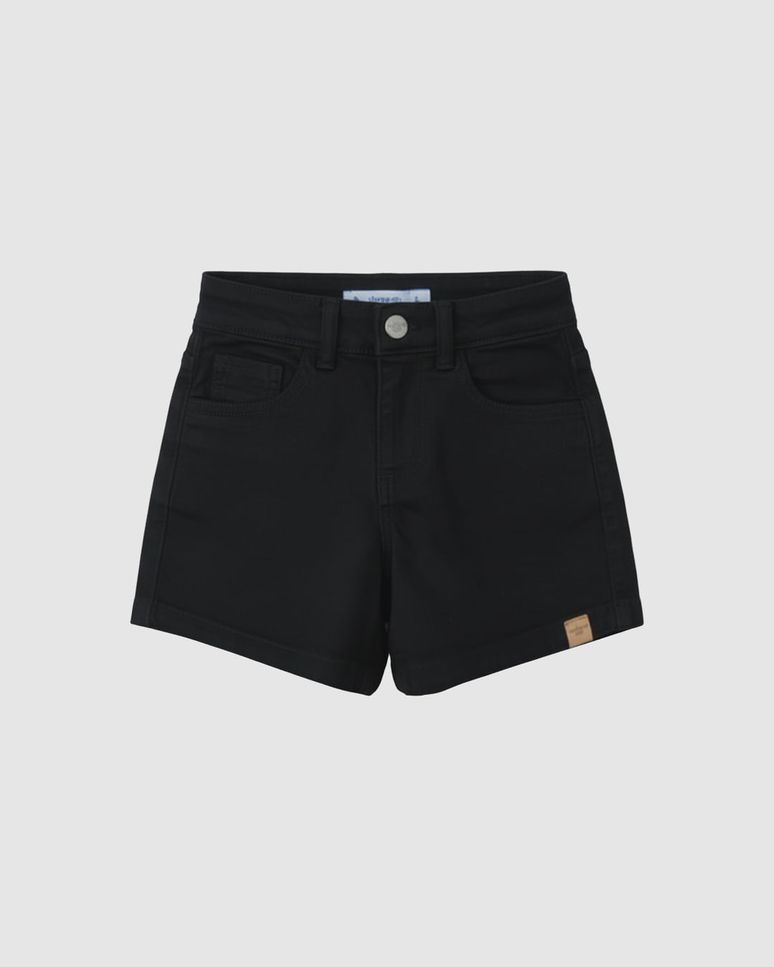 Shorts Infantil Menina Cintura Elástico Ajustável Em Sarja Stretch Malwee Kids