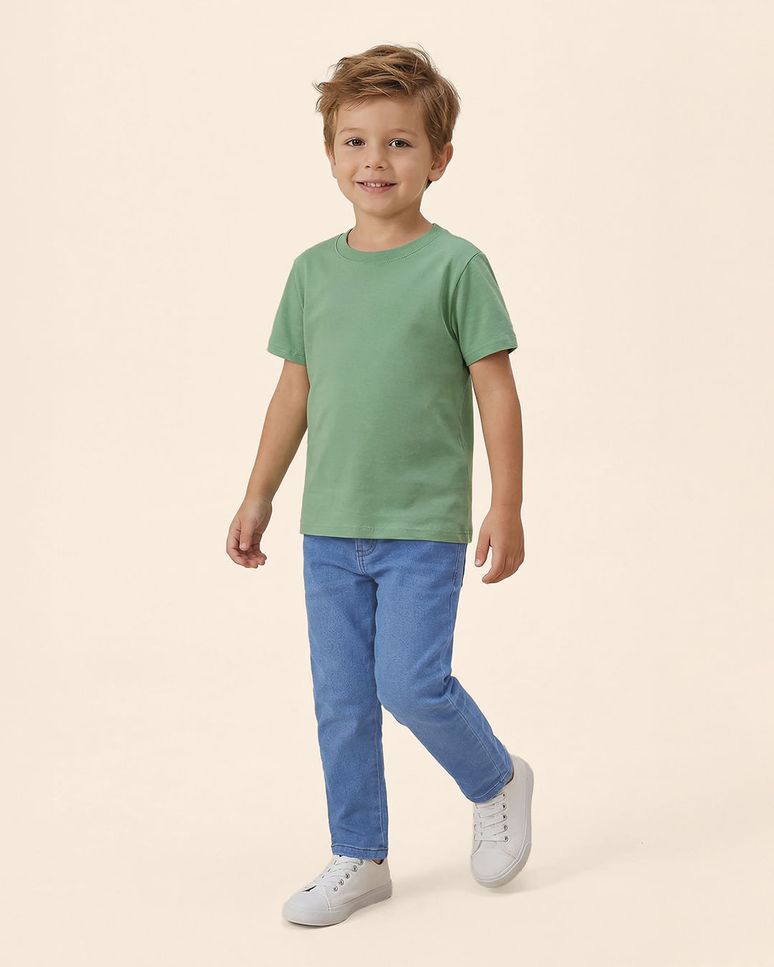 Calça Infantil Menino Slim Em Jeans Moletom Malwee Kids