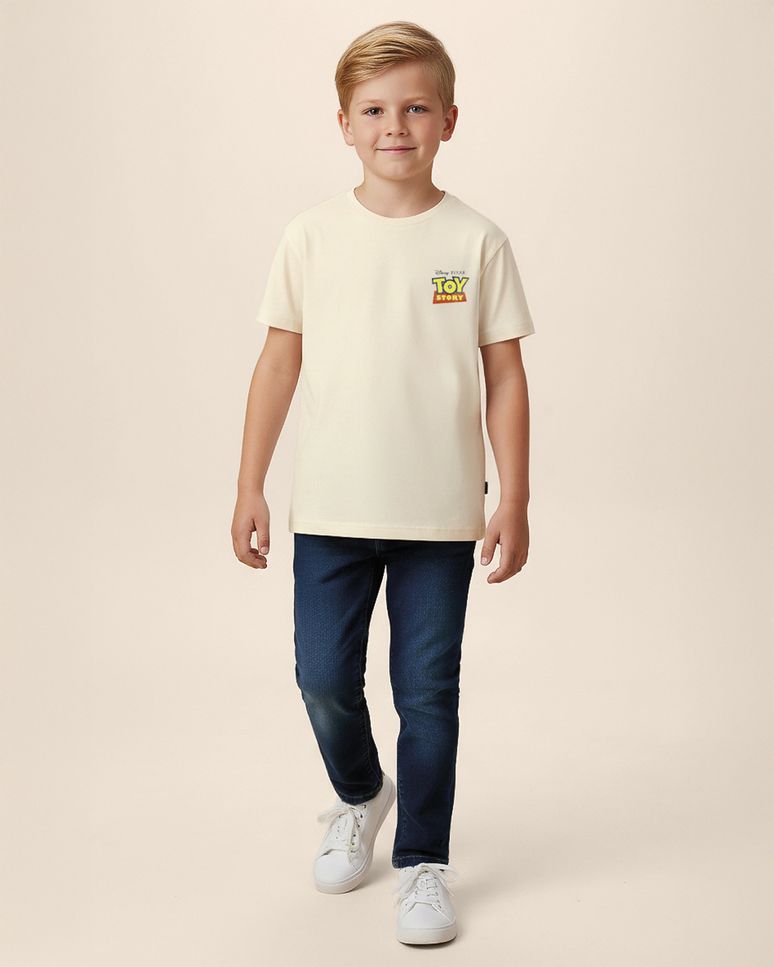 Camiseta Infantil Menino Estampa Especial Frente E Costas Toy Story Malwee Kids