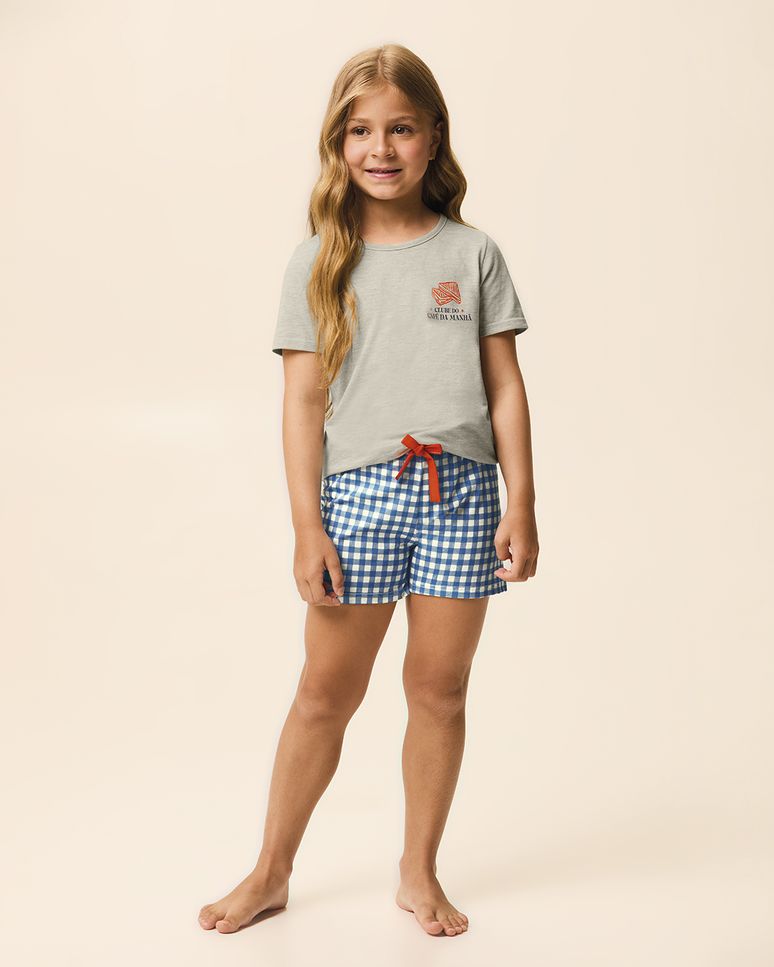 Pijama Infantil Menina Clube Do Café Da Manhã Em Algodão Malwee Kids