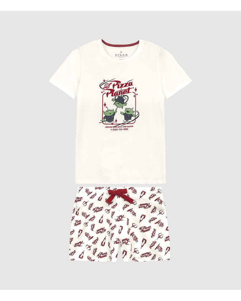 Pijama Curto Infantil Menina Estampa Especial Toy Story Em Malha Algodão