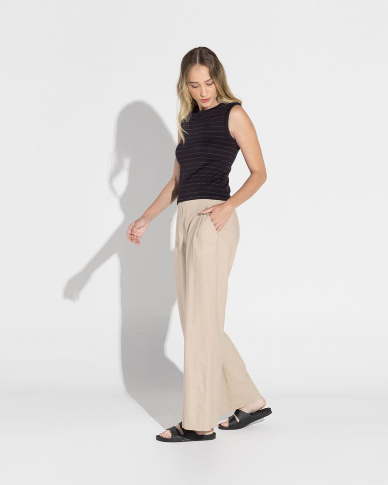 Regata Viscose Listras Feminina