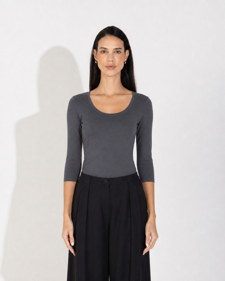 Blusa Modal Manga 3/4 Feminina