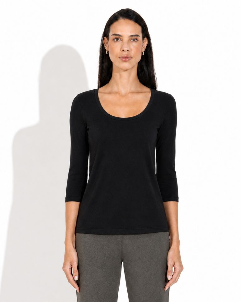 Blusa Modal Manga 3/4 Feminina