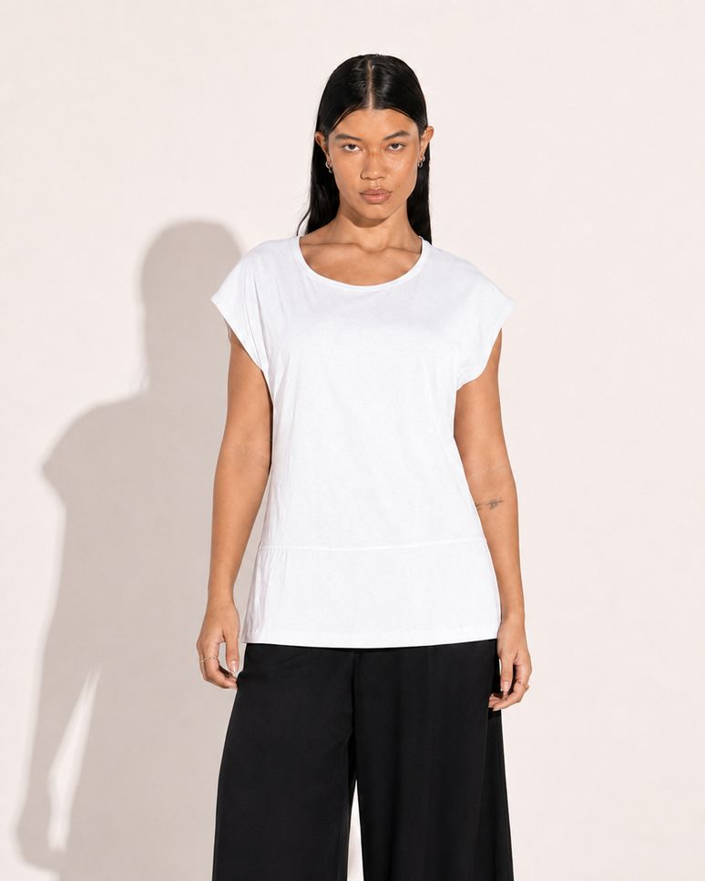 Blusa Algodão Pima Ampla Feminina