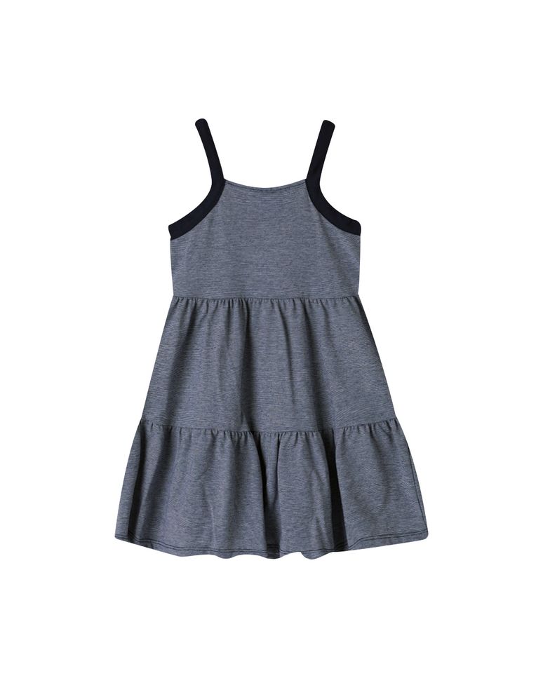 Vestido Infantil Marias Sem Manga Em Malha Rajada Malwee Kids