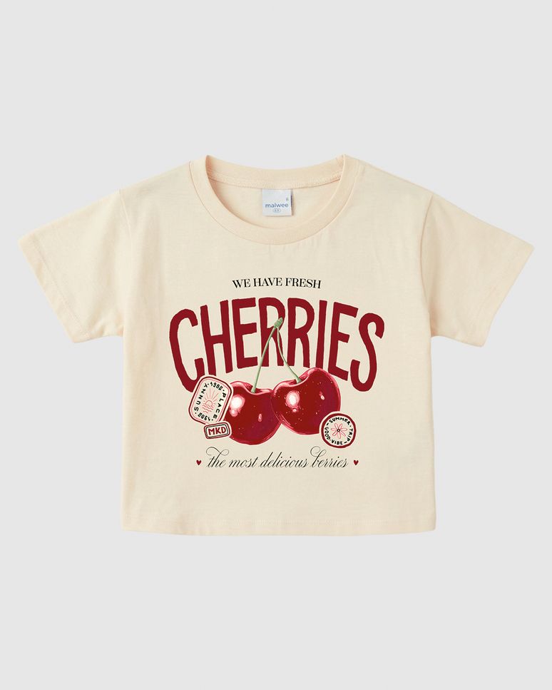 Blusa Infantil Menina Box We Have Fresh Cherries Em Algodão Malwee Kids