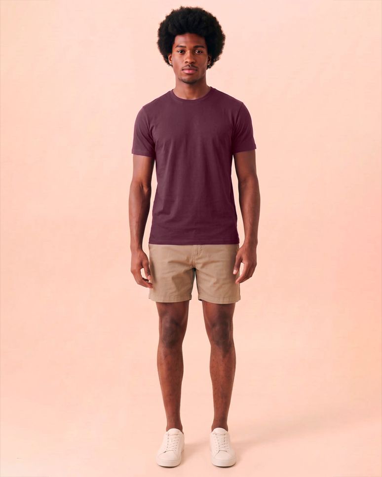 Camiseta Essencial Masculina Slim Decote Redondo Em Algodão