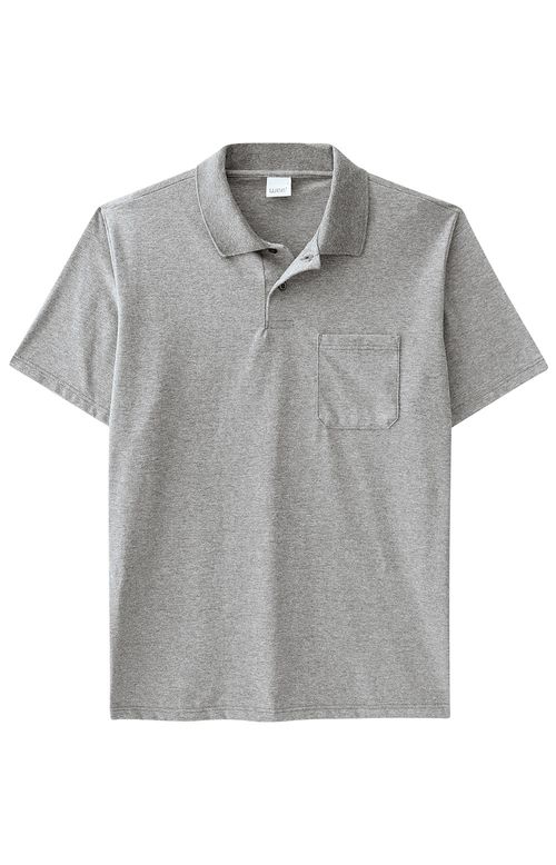 Camisa Polo Básica Masculina Plus Size Em Meia Malha