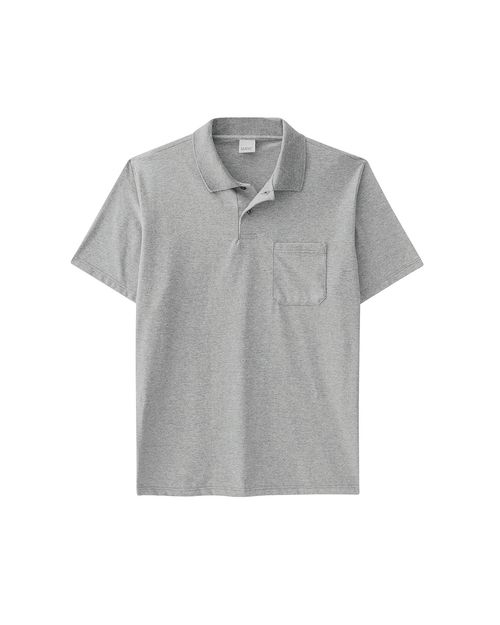 Camisa Polo Básica Masculina Plus Size Em Meia Malha