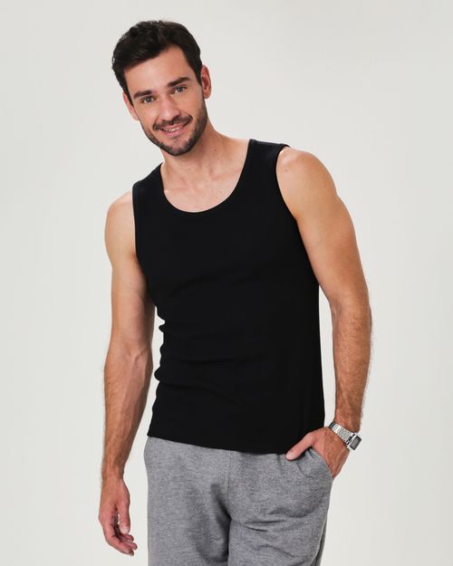 Regata Básica Masculina Slim Em Ribana Conforto