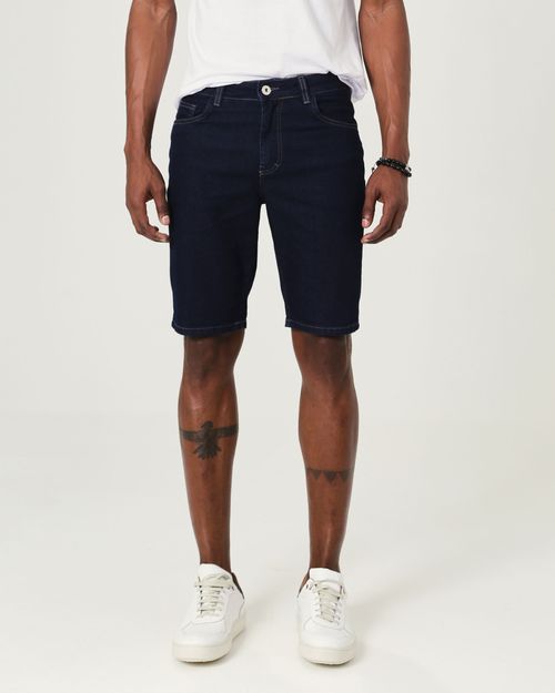 Bermuda Masculina Tradicional Em Jeans Com Elastano