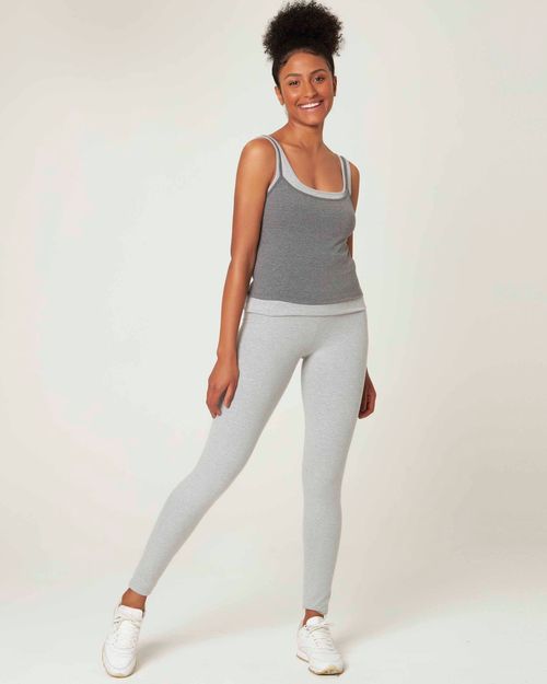 Calça Legging Básica Feminina Em Algodão