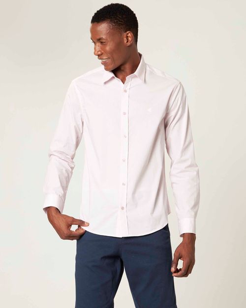 Camisa Básica Masculina Gola Esporte Em Tricoline