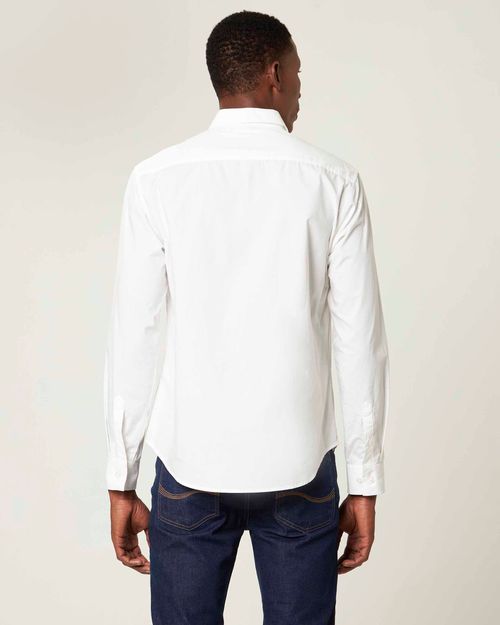 Camisa Básica Masculina Manga Longa Em Tricoline