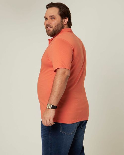 Camisa Polo Básica Masculina Plus Size Gola Esporte Em Meia Malha