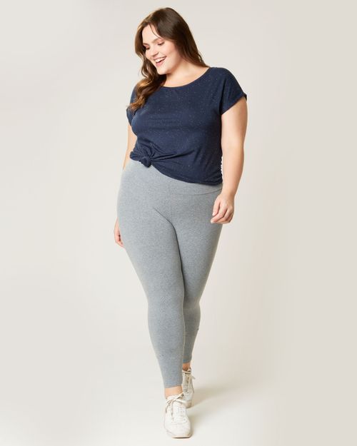 Calça Legging Básica Feminina Plus Size Em Supplex®