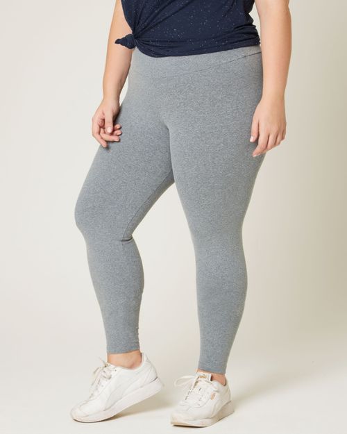 Calça Legging Básica Feminina Plus Size Em Supplex®
