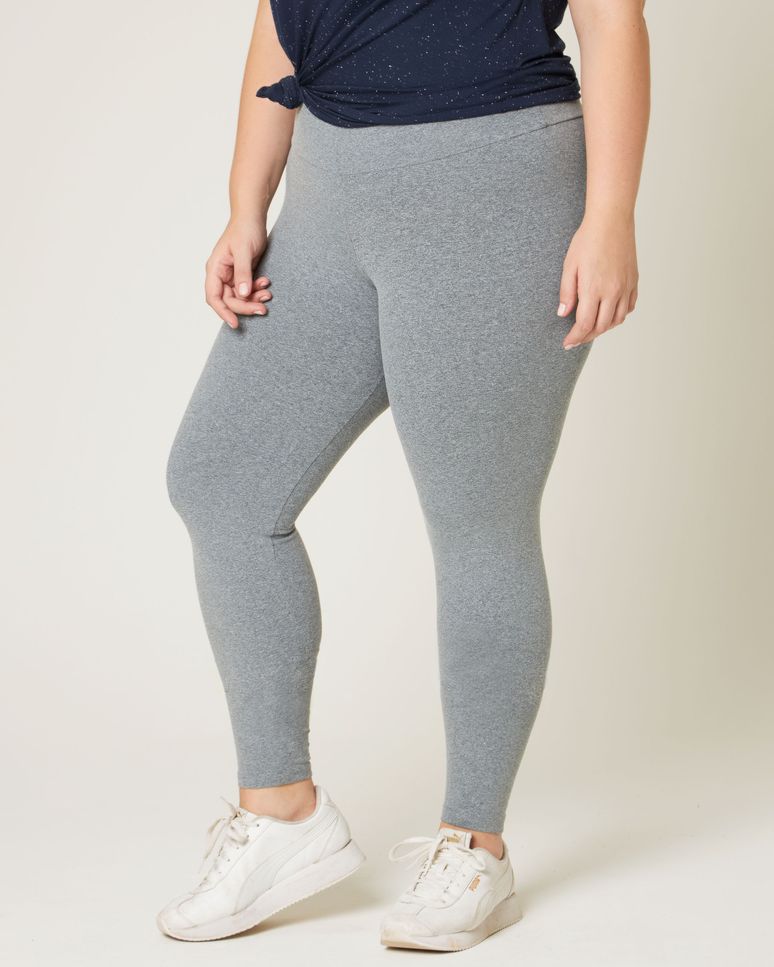Calça Legging Básica Feminina Plus Size Em Supplex®