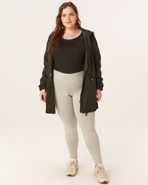 Calça Básica Feminina Plus Size Em Cotton Conforto