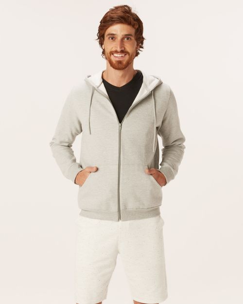 Jaqueta Básica Masculina Com Capuz Em Moletom Flanelado
