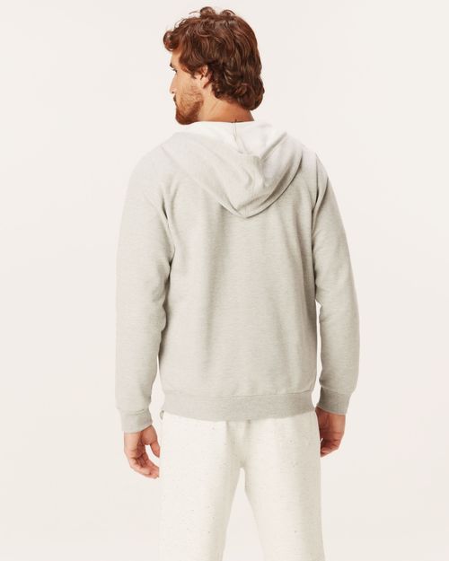 Jaqueta Básica Masculina Com Capuz Em Moletom Flanelado