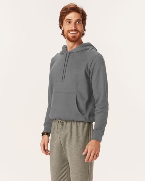 Blusão Básico Masculino Com Capuz Em Moletom Flanelado